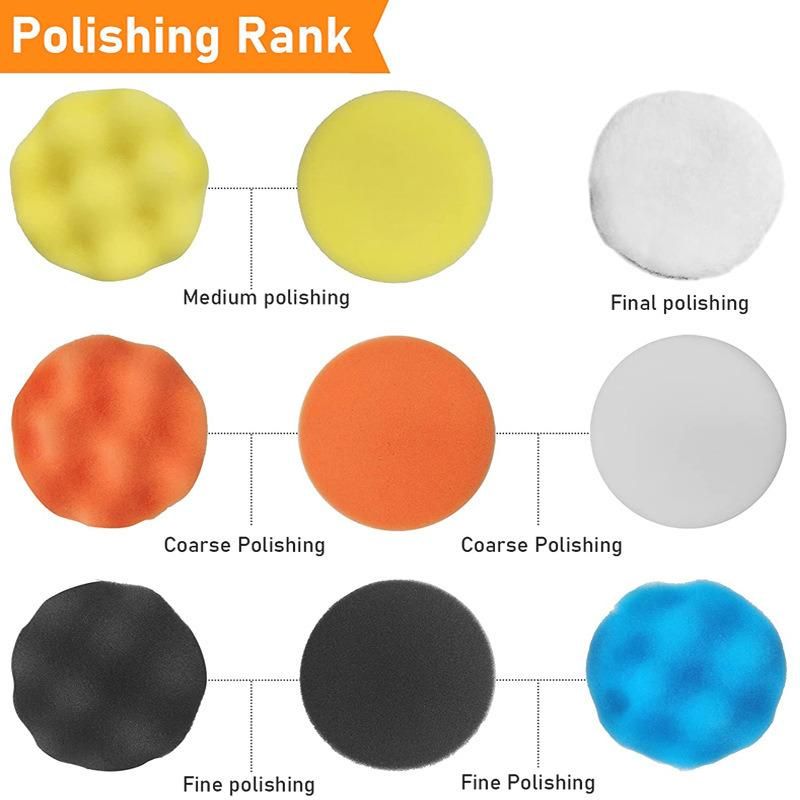 Cross-Border Supply Car Beauty Cleaning Tool 27 Sets of Polished Waxing Sponge PP Wire Drill Brush Head Spot