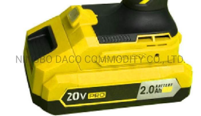 High-Quality 20V 2000mAh Lithium Battery Brushless Drill Electric Tool Power Tool