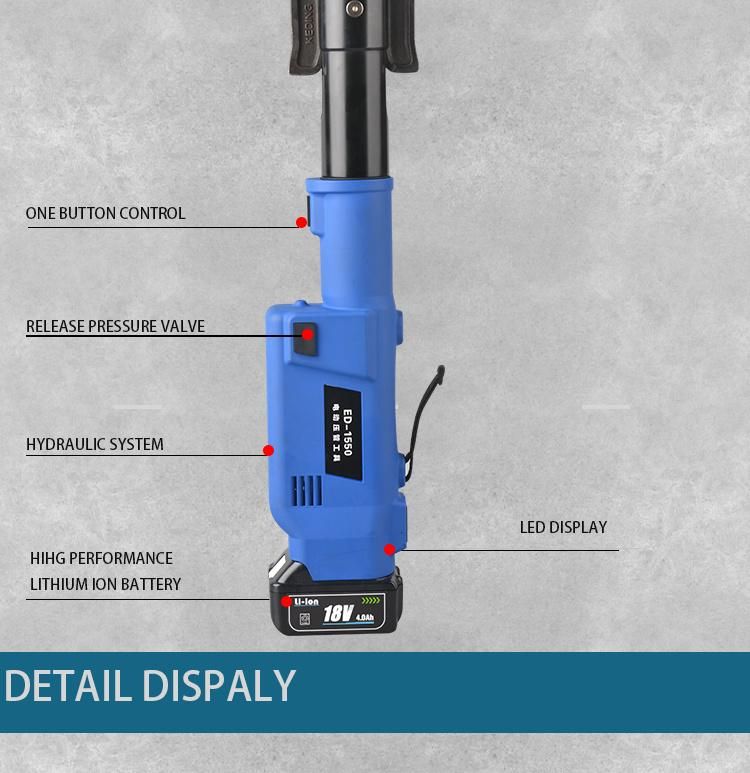 professional Design ED-1550 Hydraulic Crimping Tool Battery Powered Pressing Tool