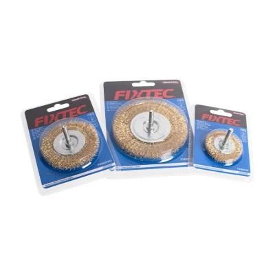 Fixtec 50mm/75mm/100mm Shaft Circular Brush Steel Wire Wheel Brush