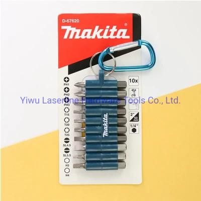 Original Makita 10PCS 50mm Mixed Head Screw Driver Bits Set