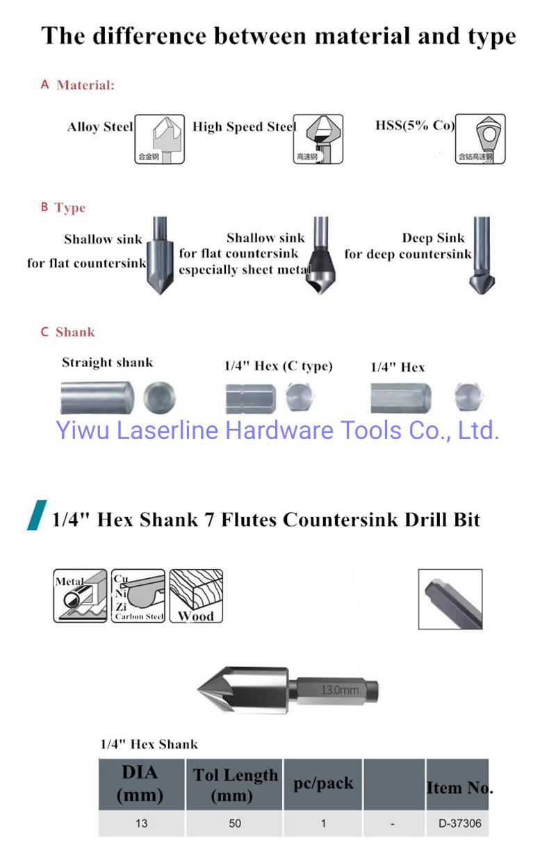 Original Makita HSS Round Shank 5 Flutes Countersink Drill Bit for Metal Cu Ni Zn Hole Chamfering