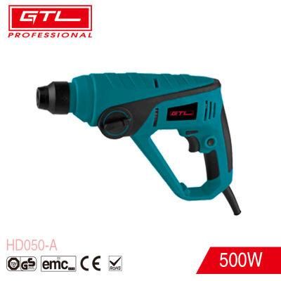 Portable Drilling Machine Power Tools 500W 12mm Hammer Drill with D Handle