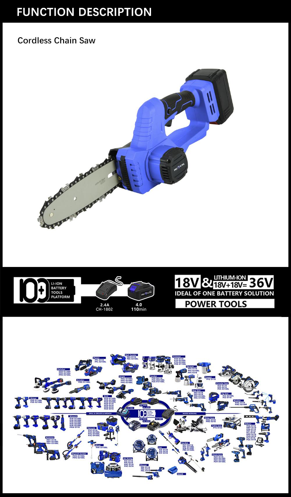 Cordless Chain Saw Battery Brushless Motor