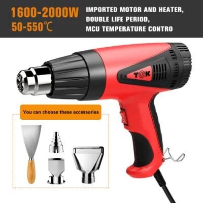 Tgk Hg8720e 2000W Electronic Blower Temperature Adjustable Digital Display Handhold Hot Air Heat Gun