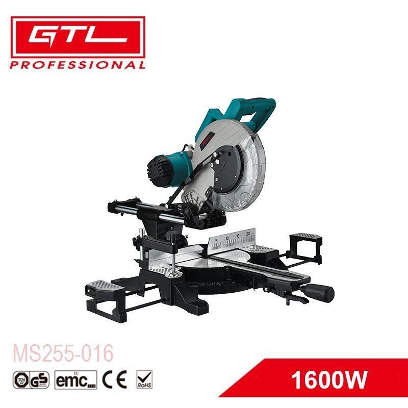 Wood Cutting Saw 1600W 255mm Single Bevel Electric Sliding Miter Saw with Laser Guide