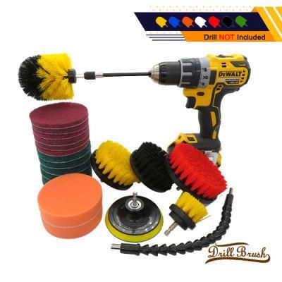Electric Drill Cleaning 22-Piece Yellow Brush Disc Brush Car Wheel Polishing Electric Drill Brush