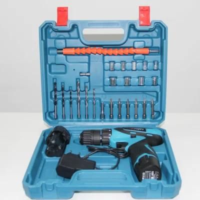 12V Drill Driver Set with 2 Variable Speed 3/8&prime;&prime; Keyless Chuck 24+1 Torque Setting 1 Battery Fast Charger Power Tool Kit for Home Improvement