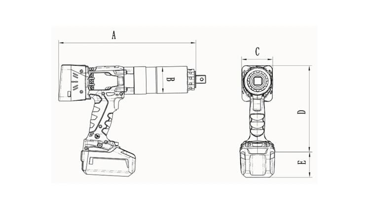 700nm Railway Bolt Cordless Torque Wrench Lithium Battery Rechargeable Wrench Cordless 4000nm 5000nm