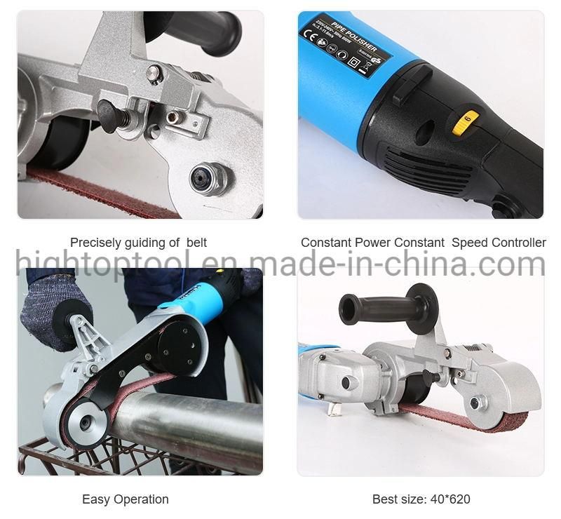 Long Arm Metal Stainless Steel Pipe Tube Surface Finishing Belt Sander Polisher Grinder Sanding Polishing Machine