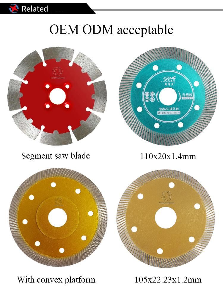 Ceramic and Tile and Marble Cutting Super Thin Diamond Cutting Wheels for Hand-Held Angle Grinder