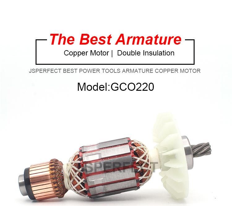 China Manufacturer Full Copper Armature Gco220 Cut off Machine Rotor