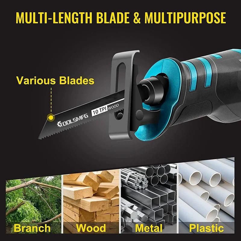 Toolsmfg 20V Variable Speed Cordless Brushless Electric Reciprocating Saw