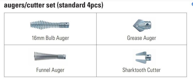 Drain Cleaner Machine Auger Tips