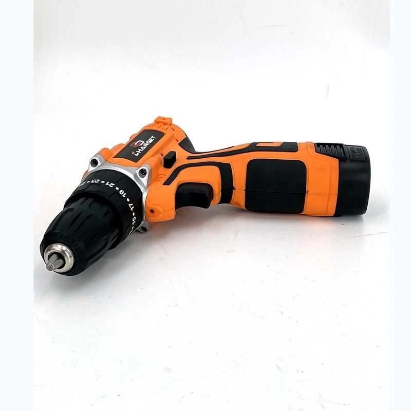 Cg-2009orange Double Speed 12V 16.8V 21V Li-on Lithium Battery Professional Manufacturer Hand Rechargeable Forward and Reverse Impact Cordless Drill