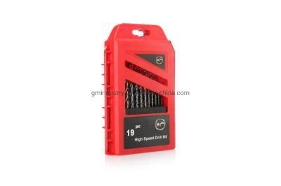 19PCS Plastic Box Drill Bit Set