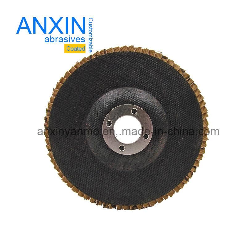 4" Vsm Ceramic Abrasives Grinding Flap Disc for Stainless Steel