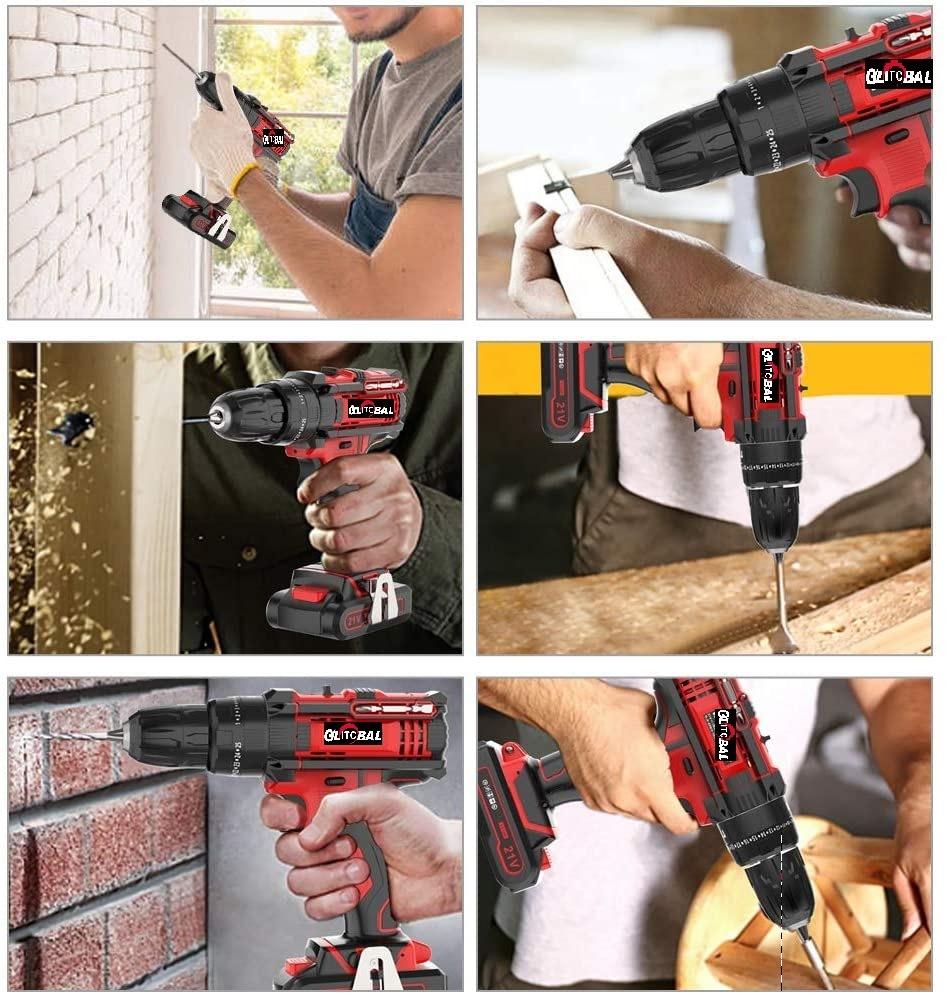 Super Stronger-Torque Level-Professional Industry-Li-ion Battery-Cordless/Electric-Power Tool Machines-Impact Drill