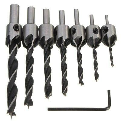 Spiral Flute High Speed Steel Combination Countersink Drill Bit Set