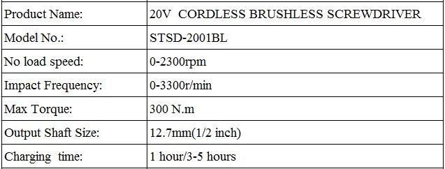 Safety 20V Cordless Screwdriver with Battery Charge Equipment Specification, Impact Hammer Cordless Drill Kit