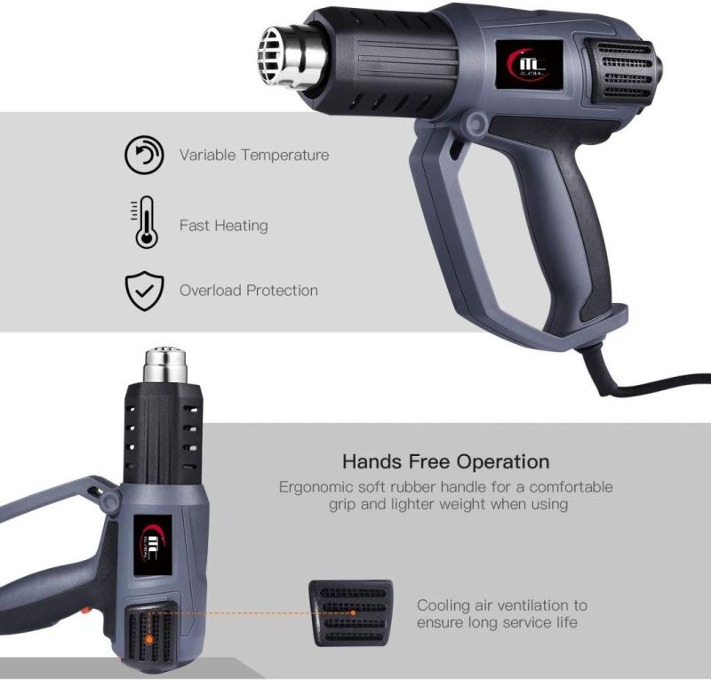 Phhg004 Powerful Electric Heat Air Gun with LCD Digital Display