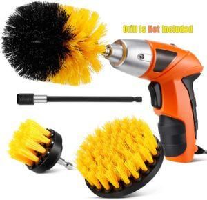 Drill Brush Set with Extension Attachment, All Purpose Power Scrubber Brush Cleaning Kit for Bathroom Surfaces, Grout, Tub