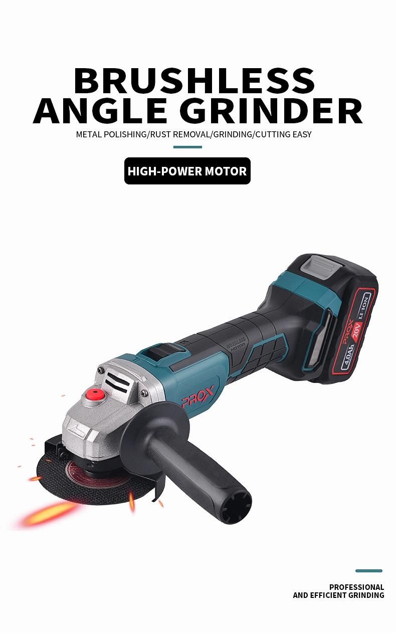 Prox High Power Cordless Li-ion Brushless Angle Grinder 20V Pr-200310