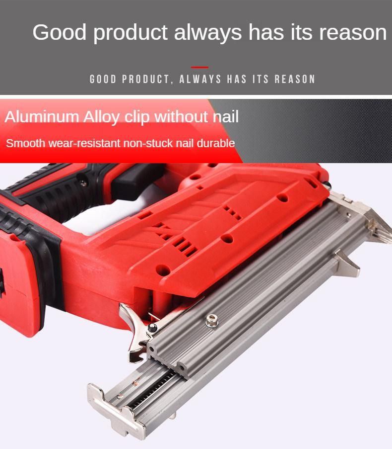 Wosai 20V Lithium Wall Concrete Roofing Electric Wood Cordless Strong F30 Automatic Battery Nail Gun