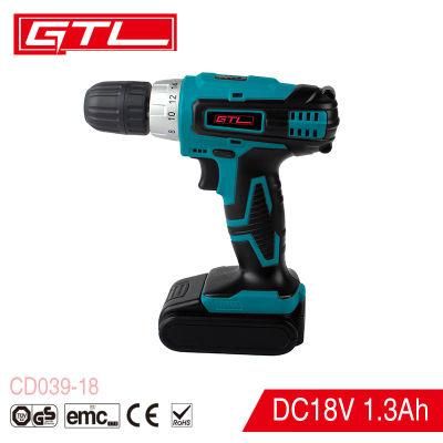 Gtl Electric Power Tools Lithium Cordless Drill for DIY Using (CD039-18)