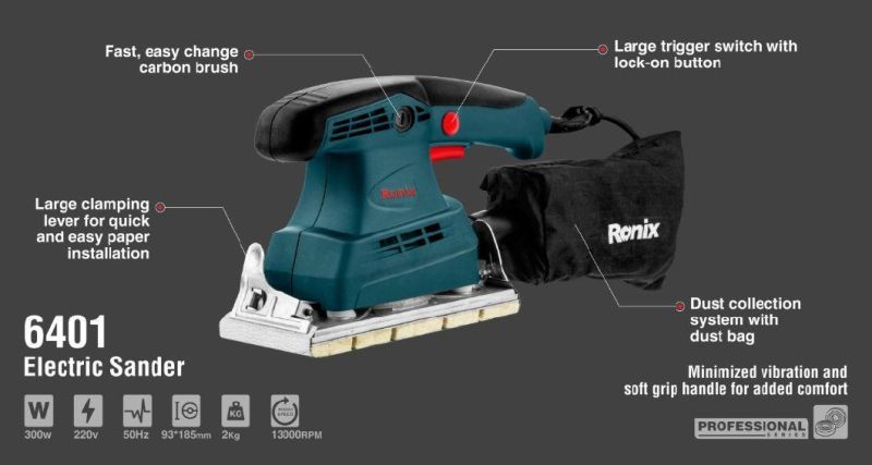 Ronix Model 6401 300W Power Tools Electric Wood Working Sander