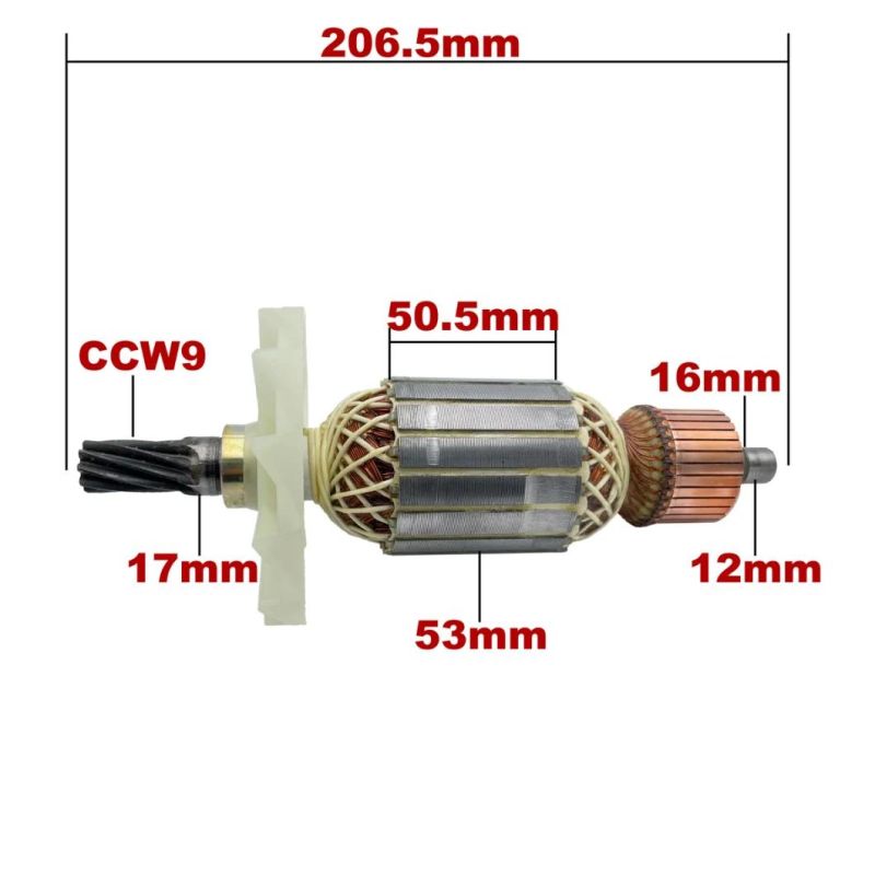 AC220V-240V Armature Rotor Anchor Replacement for Hitachi Demolition Hammer