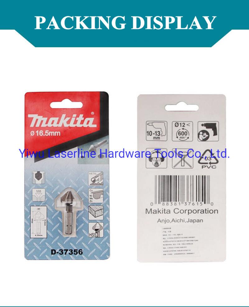 Excellent Performance Original Makita 3 Flutes Countersink Drill Bits for Chamfering Hole