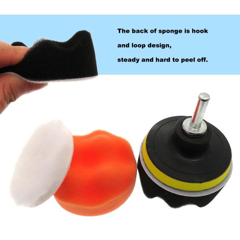 Cross-Border Supply 3-Inch 20-Piece Car Polishing Sponge Car Beauty Cleaning Waxing Polishing Car Wash Sponge