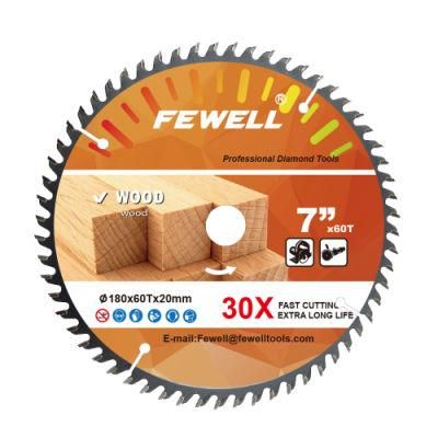 Premium Grade Fast Speed 180*2.2/1.5*60t*20mm Tct Saw Blade for Cutting Wood