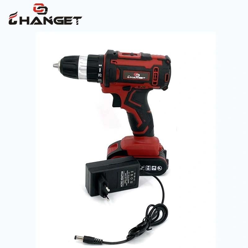 Cg-3006red Double Speed 12V 16.8V 21V Li-on Lithium Battery Professional Manufacturer Hand Rechargeable Forward and Reverse Impact Cordless Drill