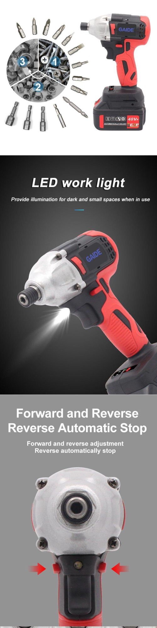 Gaide Cordless Screwdriver Power Tool