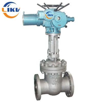 DIN3352 Rising Stem Resilient Seated Ductile Iron Ggg50 Electrical Actuated Gate Valve