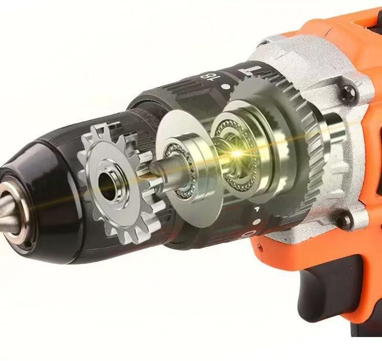 China Professional Cordless Brushless Pl45 21V 13mm Li-ion Battery Driver Electric Impact Drill