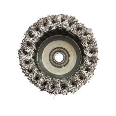 China 4inch 100mm Crimped Cup Wire Brush for Angle Grinder