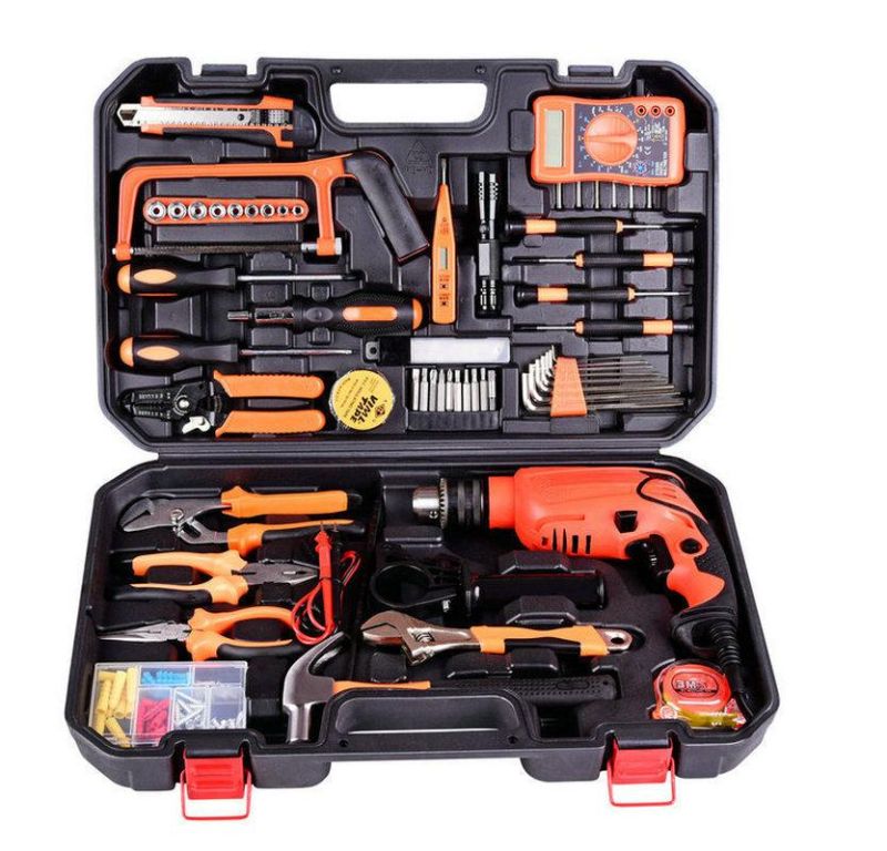 Wholesale Household Repair Power Combo Hardware Electric Tools Kit Electrical Tool Box Impact Drill Bit Set