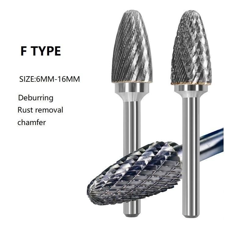 F Type Double Cuts Tungsten Carbide Rotary Files Tungsten Carbide Burrs