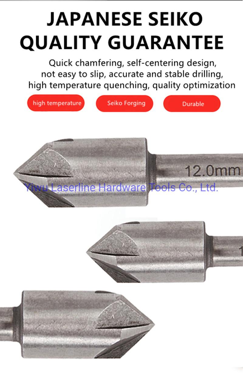 Original Makita HSS Round Shank 5 Flutes Countersink Drill Bit for Metal Cu Ni Zn Hole Chamfering