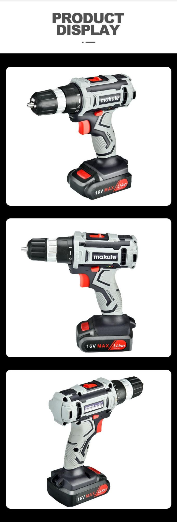 20V Lion Battery Cordless Drill Professional Household Tools