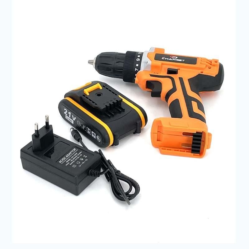 Cg-3010 Orange Double Speed 12V 16.8V 21V Li-on Lithium Battery Professional Manufacturer Hand Rechargeable Forward and Reverse Impact Cordless Drill