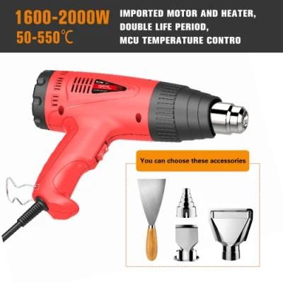 1600W Adjustable Temperature Industrial Hot Air Heat Gun Hg8716e