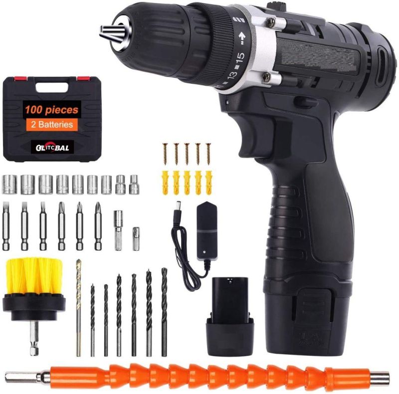 Cheapest/Good Quality Level 12V Lithium-Ion Battery Electric Cordless Drill-Power Tools