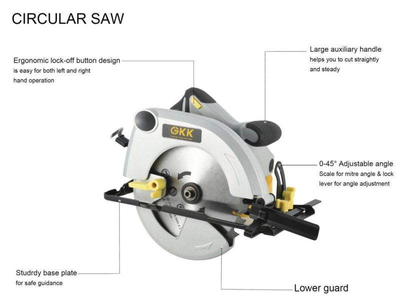 China Factory Machine Tool 1400W 185mm Professional Industrial Circular Saw Power Tool Electric Tool