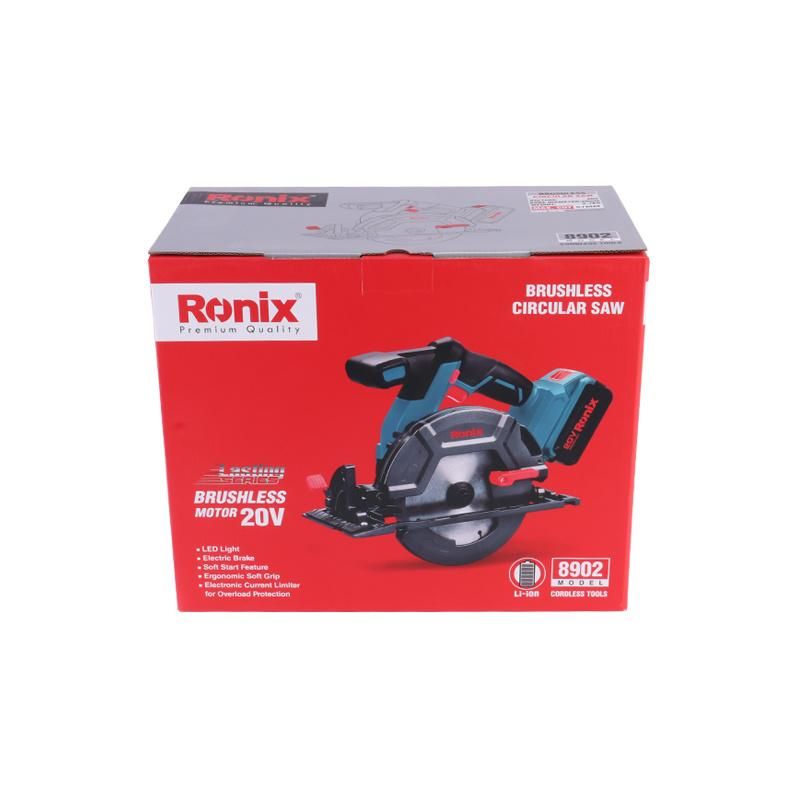 Ronix 8902 20V Li-ion Battery Wood Cutter Mini Hand 165mm Brushless Cordless Circular Saw