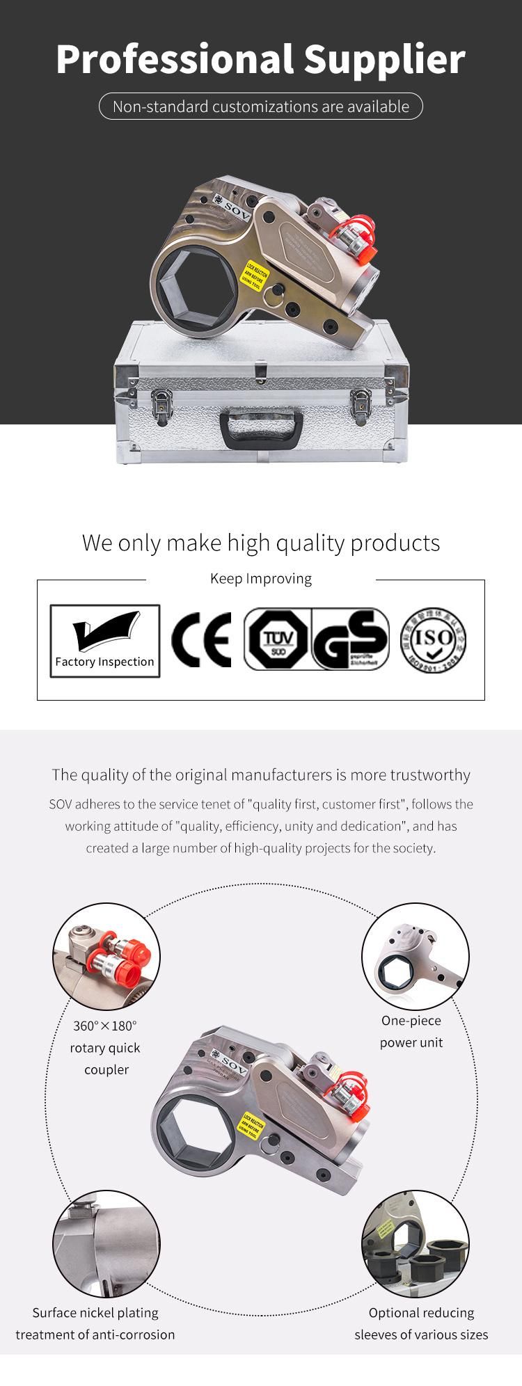 Hexagon Cassette Hydraulic Torque Adjustable Wrench (Al-Ti alloy)