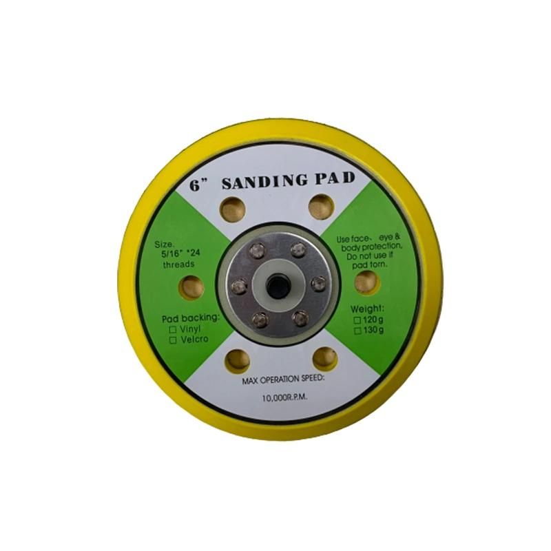 6′′ Muti-Holes Back-up Sanding Pad for Center Vacuum Air Sanders